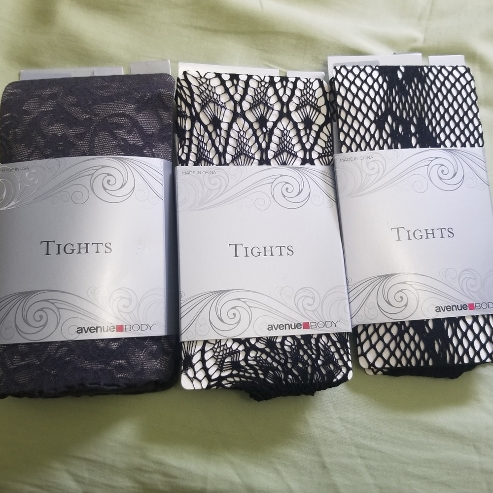 NWT plus size fashion tights pack of 3